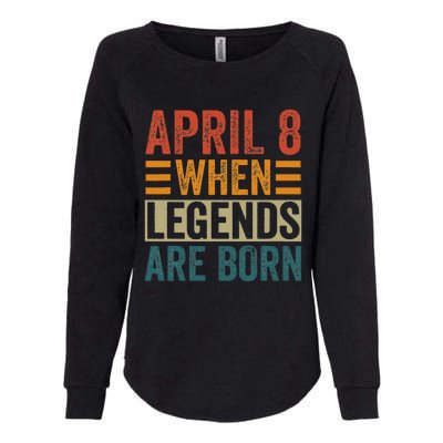 April 8 Birthday Solar Eclipse Womens California Wash Sweatshirt