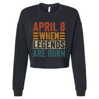 April 8 Birthday Solar Eclipse Cropped Pullover Crew