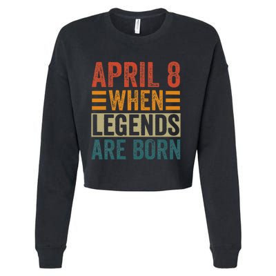 April 8 Birthday Solar Eclipse Cropped Pullover Crew