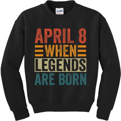 April 8 Birthday Solar Eclipse Kids Sweatshirt