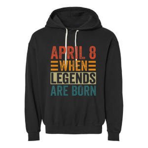 April 8 Birthday Solar Eclipse Garment-Dyed Fleece Hoodie