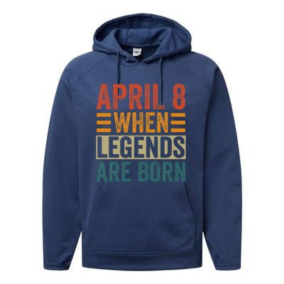 April 8 Birthday Solar Eclipse Performance Fleece Hoodie