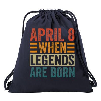 April 8 Birthday Solar Eclipse Drawstring Bag