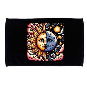 April 8 Total Solar Eclipse 2024 Microfiber Hand Towel