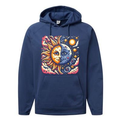 April 8 Total Solar Eclipse 2024 Performance Fleece Hoodie