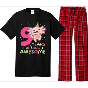 Axolotl 9th Birthday For Nine Year Old Axolotl Pajama Set