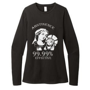 Abstinence 99.99 Effective Jesus Funny Christmas Virgin Womens CVC Long Sleeve Shirt