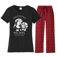 Abstinence 99.99 Effective Jesus Funny Christmas Virgin Women's Flannel Pajama Set