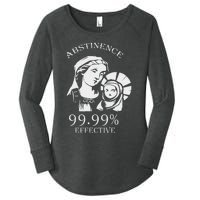 Abstinence 99.99 Effective Jesus Funny Christmas Virgin Women's Perfect Tri Tunic Long Sleeve Shirt