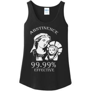 Abstinence 99.99 Effective Jesus Funny Christmas Virgin Ladies Essential Tank