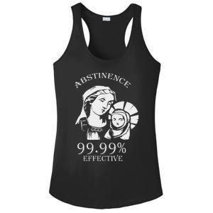 Abstinence 99.99 Effective Jesus Funny Christmas Virgin Ladies PosiCharge Competitor Racerback Tank