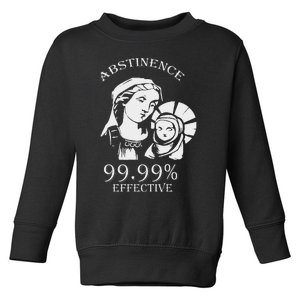 Abstinence 99.99 Effective Jesus Funny Christmas Virgin Toddler Sweatshirt