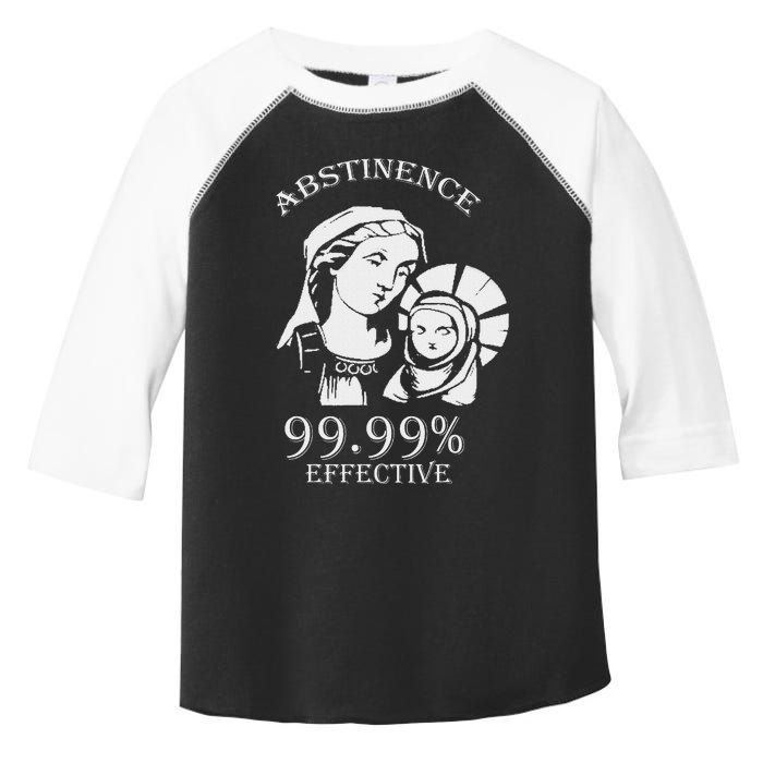 Abstinence 99.99 Effective Jesus Funny Christmas Virgin Toddler Fine Jersey T-Shirt