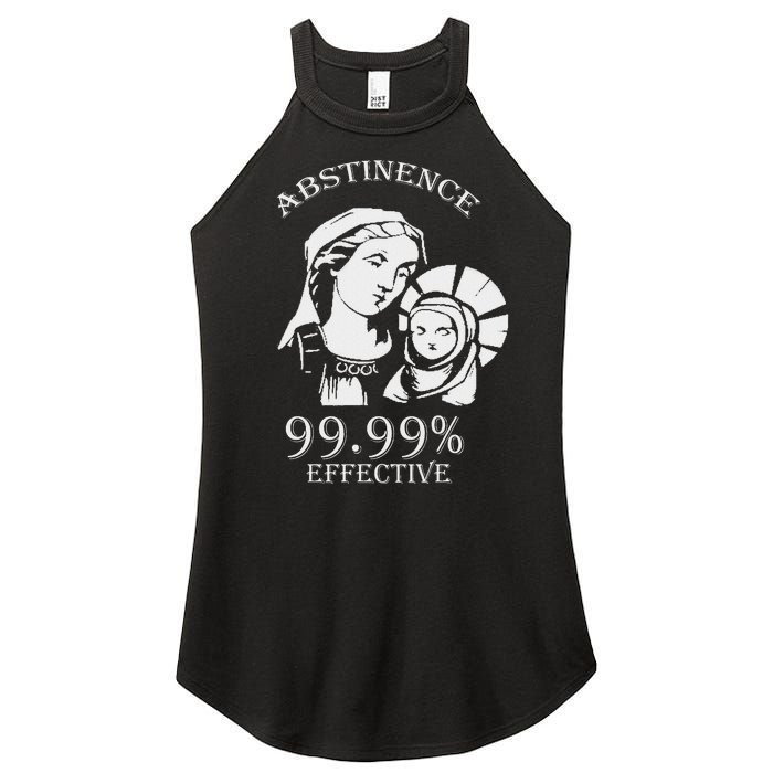 Abstinence 99.99 Effective Jesus Funny Christmas Virgin Women's Perfect Tri Rocker Tank