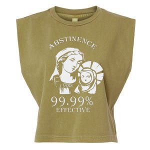 Abstinence 99.99 Effective Jesus Funny Christmas Virgin Garment-Dyed Women's Muscle Tee