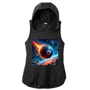 Apophis 99942 Impact 2029 Awakening 8 Ball Billiard Apophis Ladies PosiCharge Tri-Blend Wicking Draft Hoodie Tank