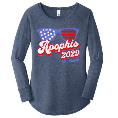 Asteroid 99942 Save America 4th Of July Apophis 2029 Gift Women's Perfect Tri Tunic Long Sleeve Shirt