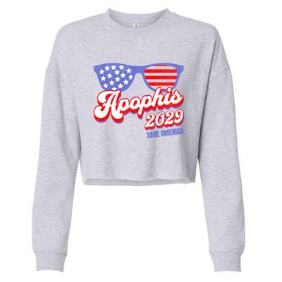 Asteroid 99942 Save America 4th Of July Apophis 2029 Gift Cropped Pullover Crew