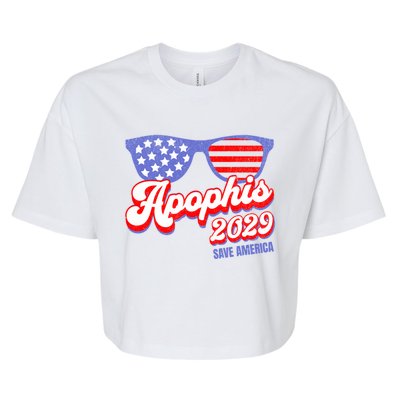 Asteroid 99942 Save America 4th Of July Apophis 2029 Gift Bella+Canvas Jersey Crop Tee