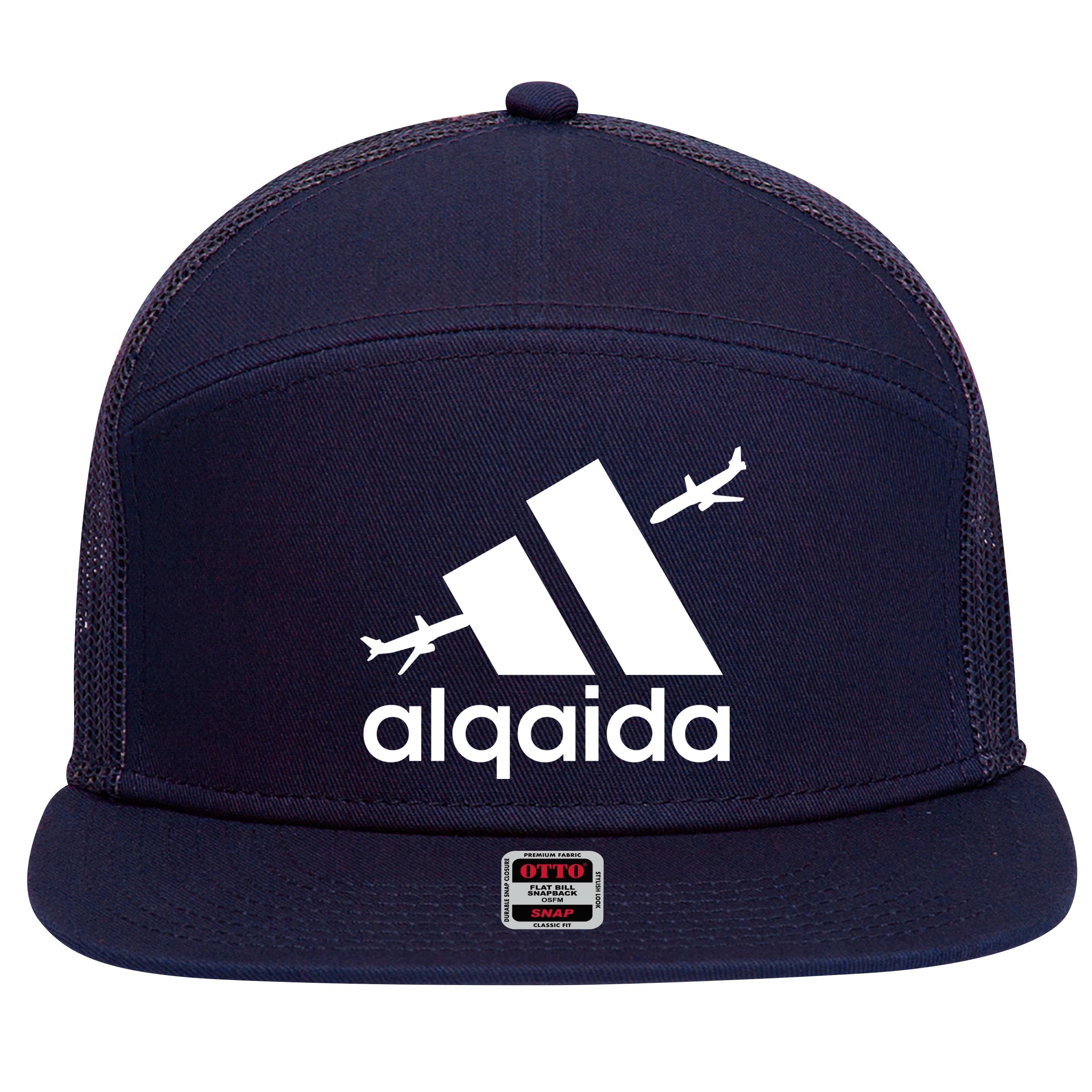 Alqaida 911 September 11th 7 Panel Mesh Trucker Snapback Hat