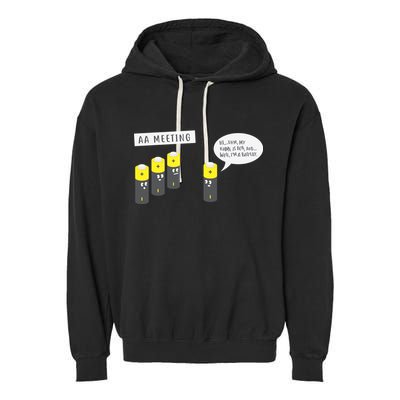 AA Meeting Funny Alcohol Drinking Garment-Dyed Fleece Hoodie