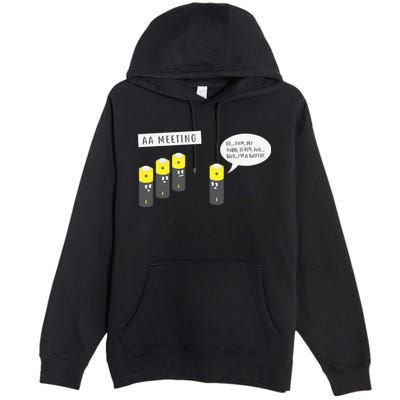 AA Meeting Funny Alcohol Drinking Premium Pullover Hoodie