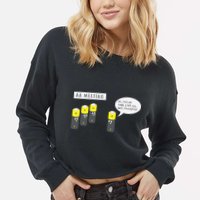AA Meeting Funny Alcohol Drinking Cropped Pullover Crew