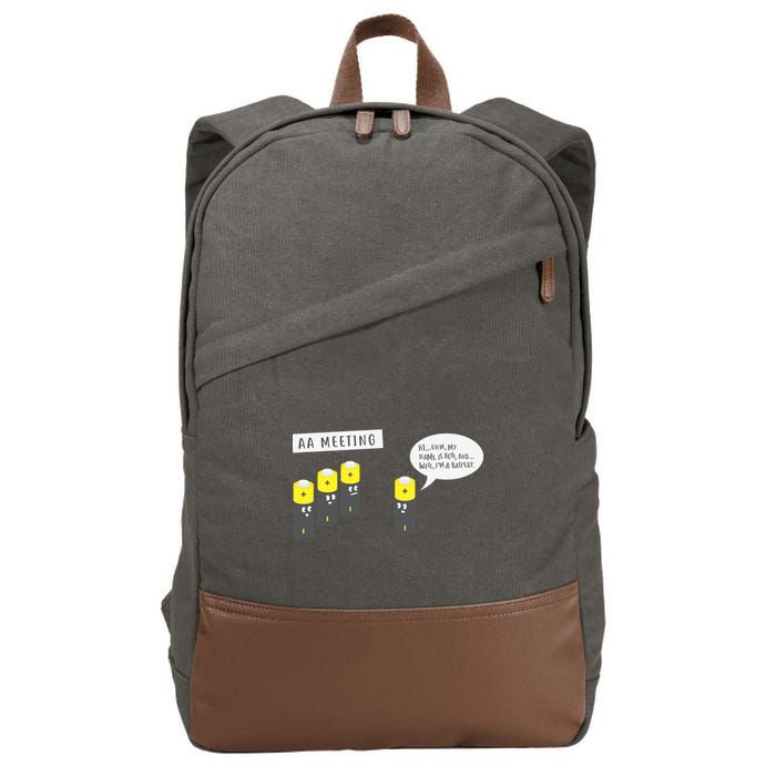 AA Meeting Funny Alcohol Drinking Cotton Canvas Backpack