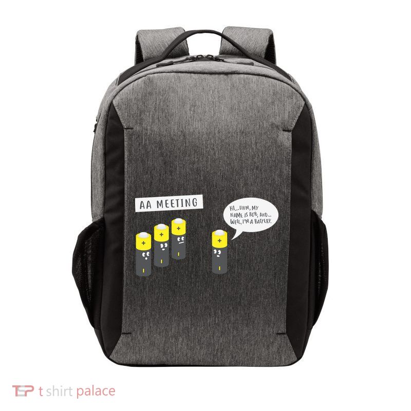 AA Meeting Funny Alcohol Drinking Vector Backpack