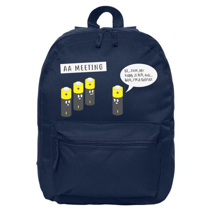 AA Meeting Funny Alcohol Drinking 16 in Basic Backpack