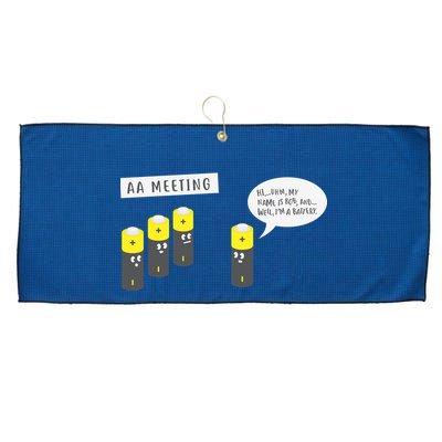 AA Meeting Funny Alcohol Drinking Large Microfiber Waffle Golf Towel
