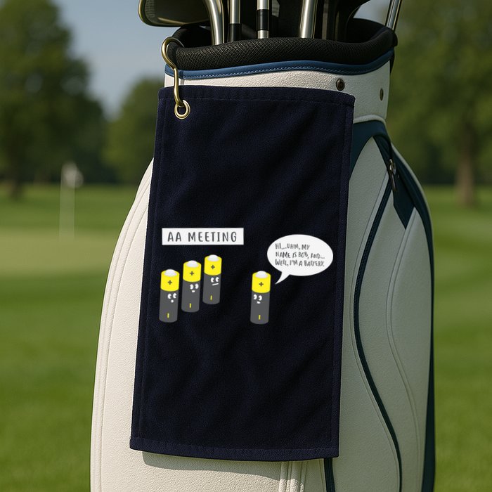 AA Meeting Funny Alcohol Drinking Golf Towel