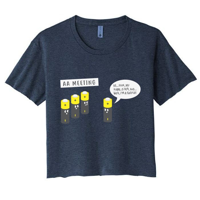 AA Meeting Funny Alcohol Drinking Crop Top