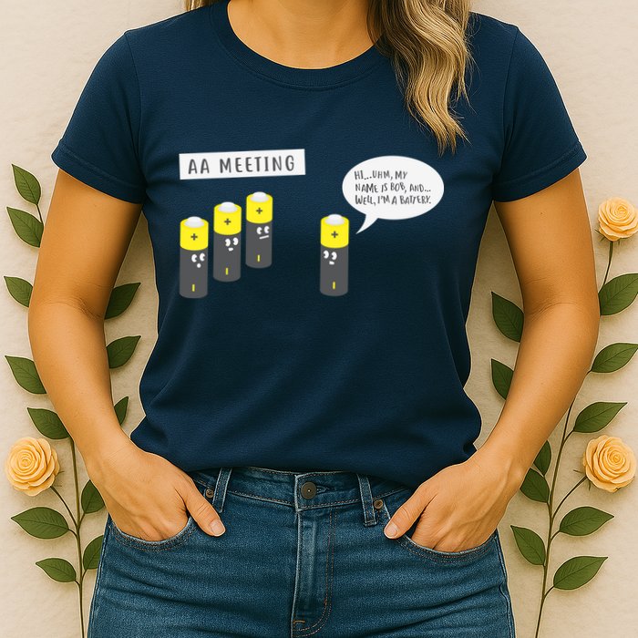 AA Meeting Funny Alcohol Drinking Womens T-Shirt