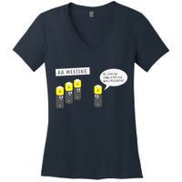 AA Meeting Funny Alcohol Drinking Women's V-Neck T-Shirt