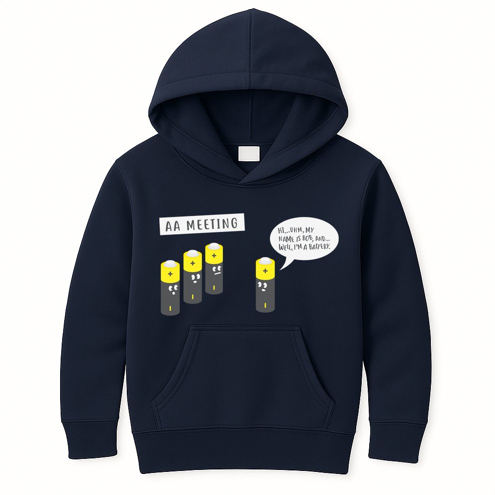 AA Meeting Funny Alcohol Drinking Kids Hoodie