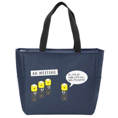 AA Meeting Funny Alcohol Drinking Zip Tote Bag