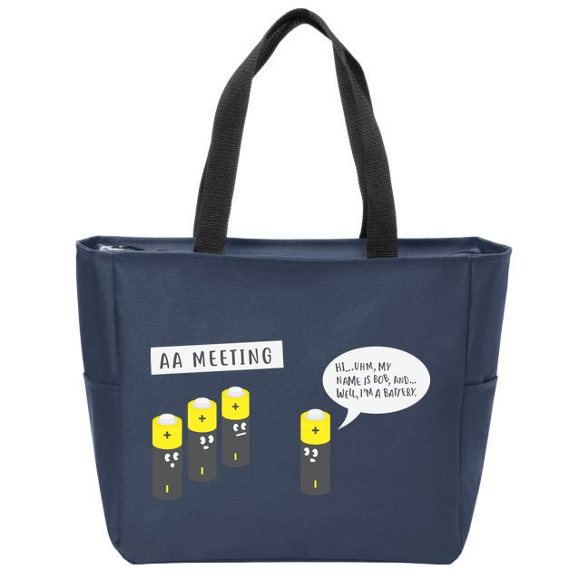 AA Meeting Funny Alcohol Drinking Zip Tote Bag