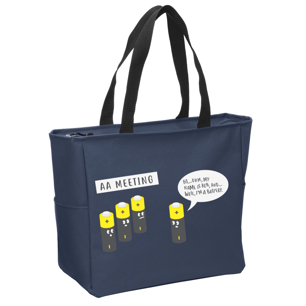 AA Meeting Funny Alcohol Drinking Zip Tote Bag