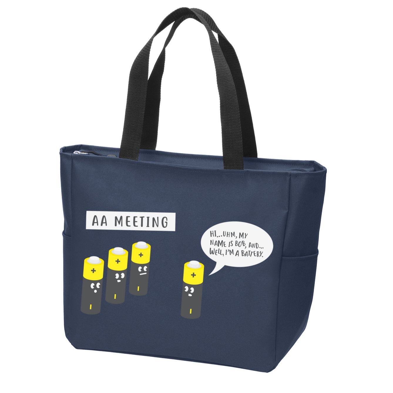 AA Meeting Funny Alcohol Drinking Zip Tote Bag