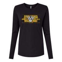 Alpha African 1906 Manly Deeds Scholarship Love Mankind Womens Cotton Relaxed Long Sleeve T-Shirt