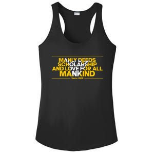 Alpha African 1906 Manly Deeds Scholarship Love Mankind Ladies PosiCharge Competitor Racerback Tank