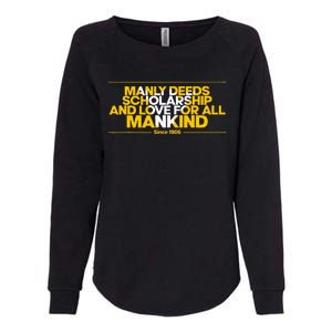 Alpha African 1906 Manly Deeds Scholarship Love Mankind Womens California Wash Sweatshirt