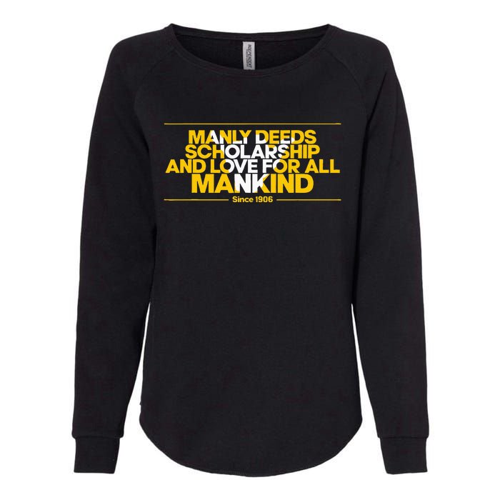 Alpha African 1906 Manly Deeds Scholarship Love Mankind Womens California Wash Sweatshirt