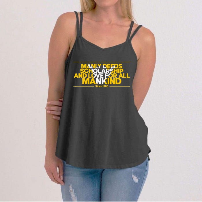 Alpha African 1906 Manly Deeds Scholarship Love Mankind Women's Strappy Tank