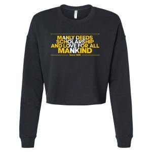 Alpha African 1906 Manly Deeds Scholarship Love Mankind Cropped Pullover Crew