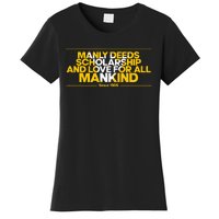 Alpha African 1906 Manly Deeds Scholarship Love Mankind Women's T-Shirt