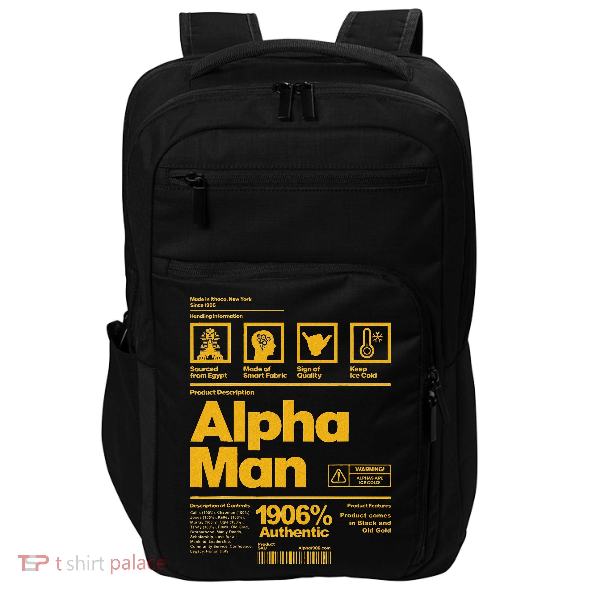 Alpha African 1906 Fraternity Information Description Impact Tech Backpack