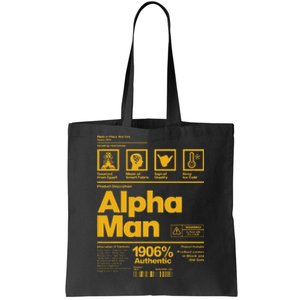 Alpha African 1906 Fraternity Information Description Tote Bag