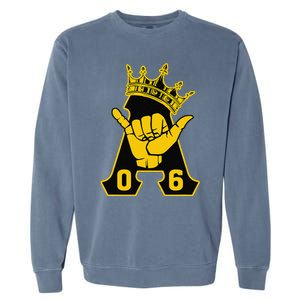 Alpha African 1906 Fraternity Hand Sign Crown Garment-Dyed Sweatshirt